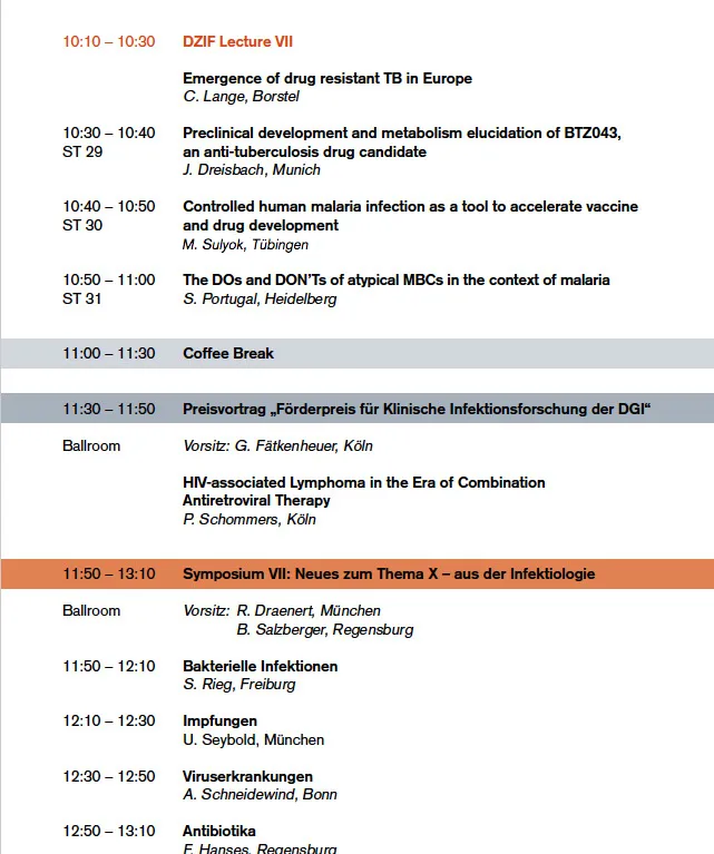 Programm Samstag 2